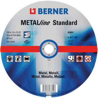 Berner MetalLine Standard Flachschleifscheibe 125x1,0x22,23 mm
