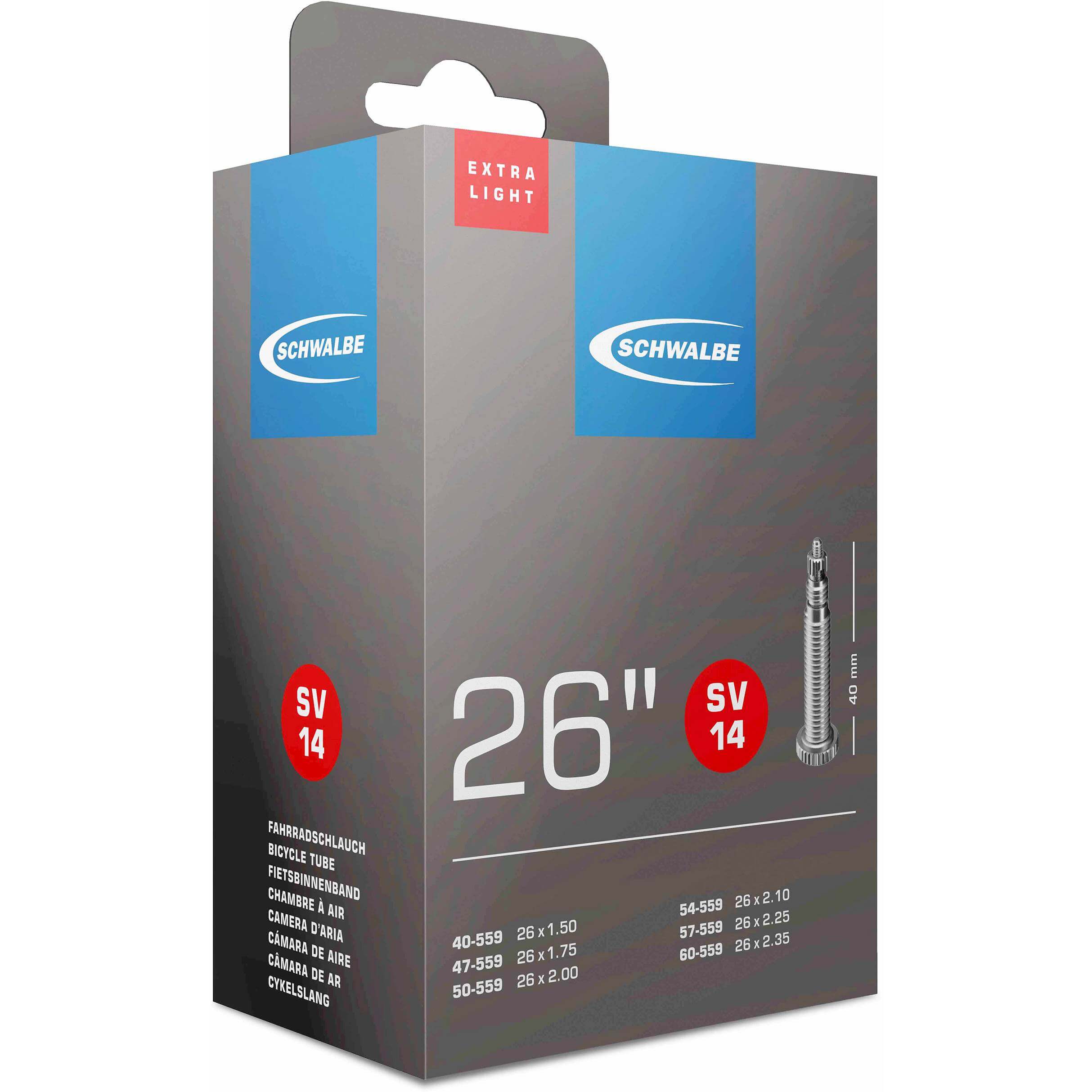 SCHWALBE Innenschlauch SV14 26 40 60-559 FV 40 mm
