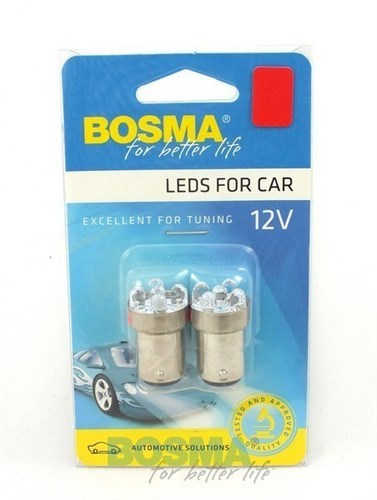 Karte a 2 5-LED-Lampe 12V Bay15D rot