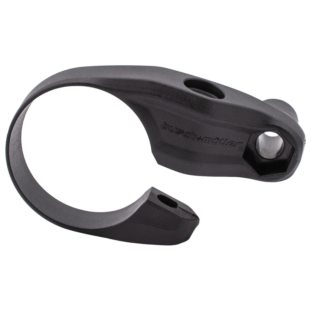 Busch muller busch müller, lighting accessories, plastic handlebar mount, black, single-arm, for 31.8–35 mm with screws and nuts, polybag