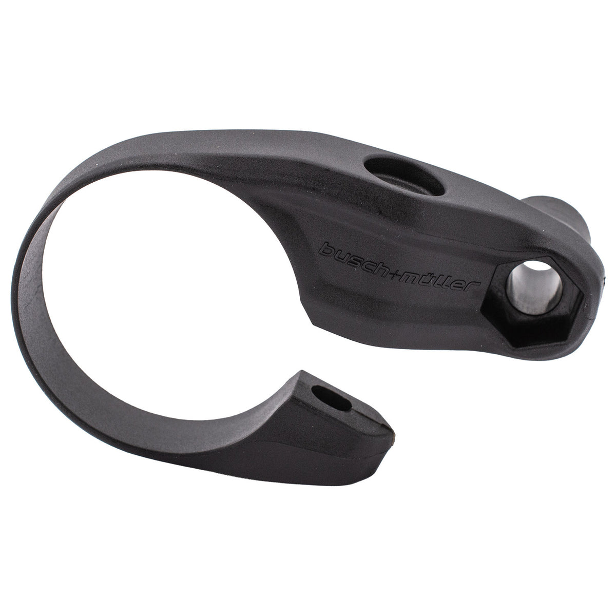 Busch muller busch müller, lighting accessories, plastic handlebar mount, black, single-arm, for 31.8–35 mm with screws and nuts, polybag