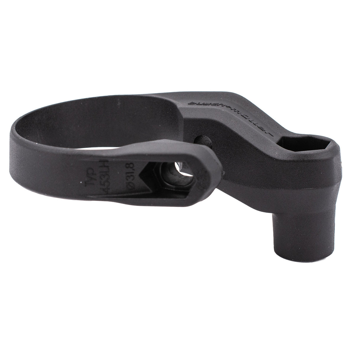 Busch muller busch müller, lighting accessories, plastic handlebar mount, black, single-arm, for 31.8–35 mm with screws and nuts, polybag