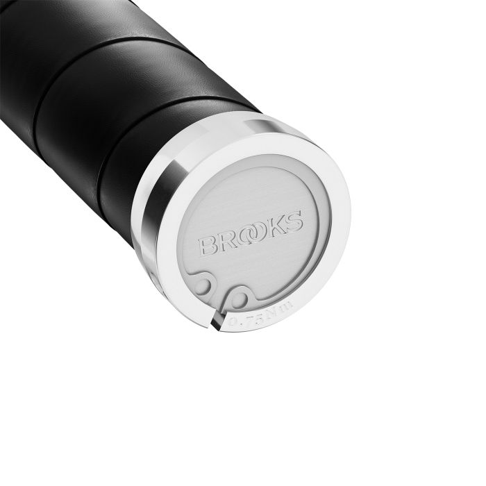 Brooks slender leather grips (100+100mm) - black