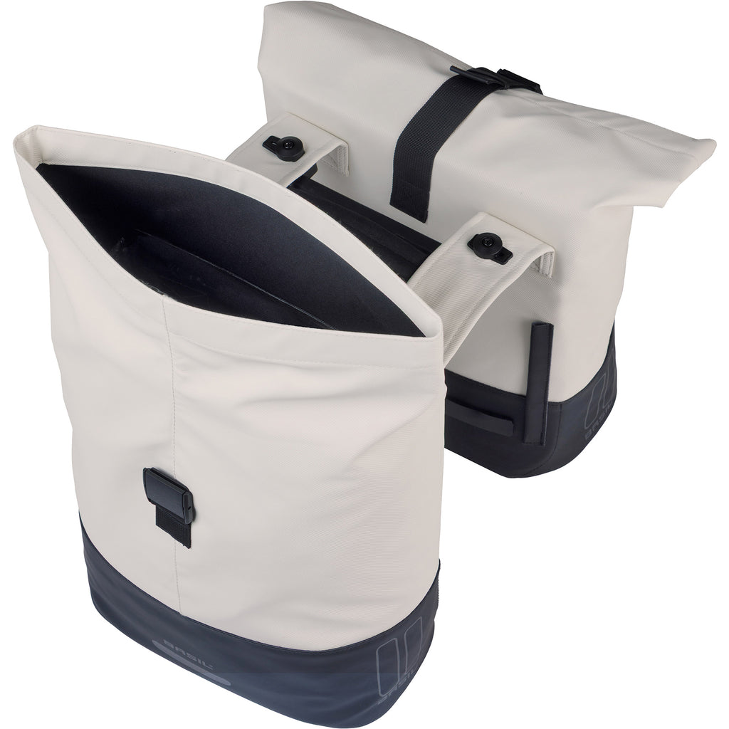 Basil Cove MIK 28-32L Doppel-Packtasche, 14 x 29 x 36 cm, weiß/schwarz