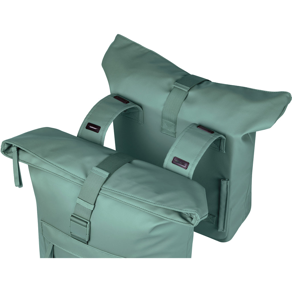 Basil Brooklyn 41L Doppel-Fahrradtasche - Grün (14 x 30 x 37 cm)