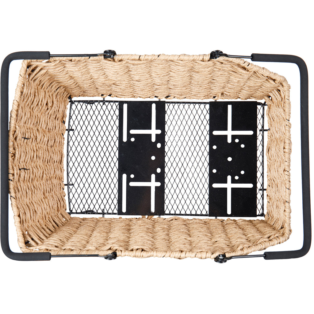 Fahrradkorb Basil Cento Rattanoptik Multisystem 40 x 25 x 12 cm - Seegras