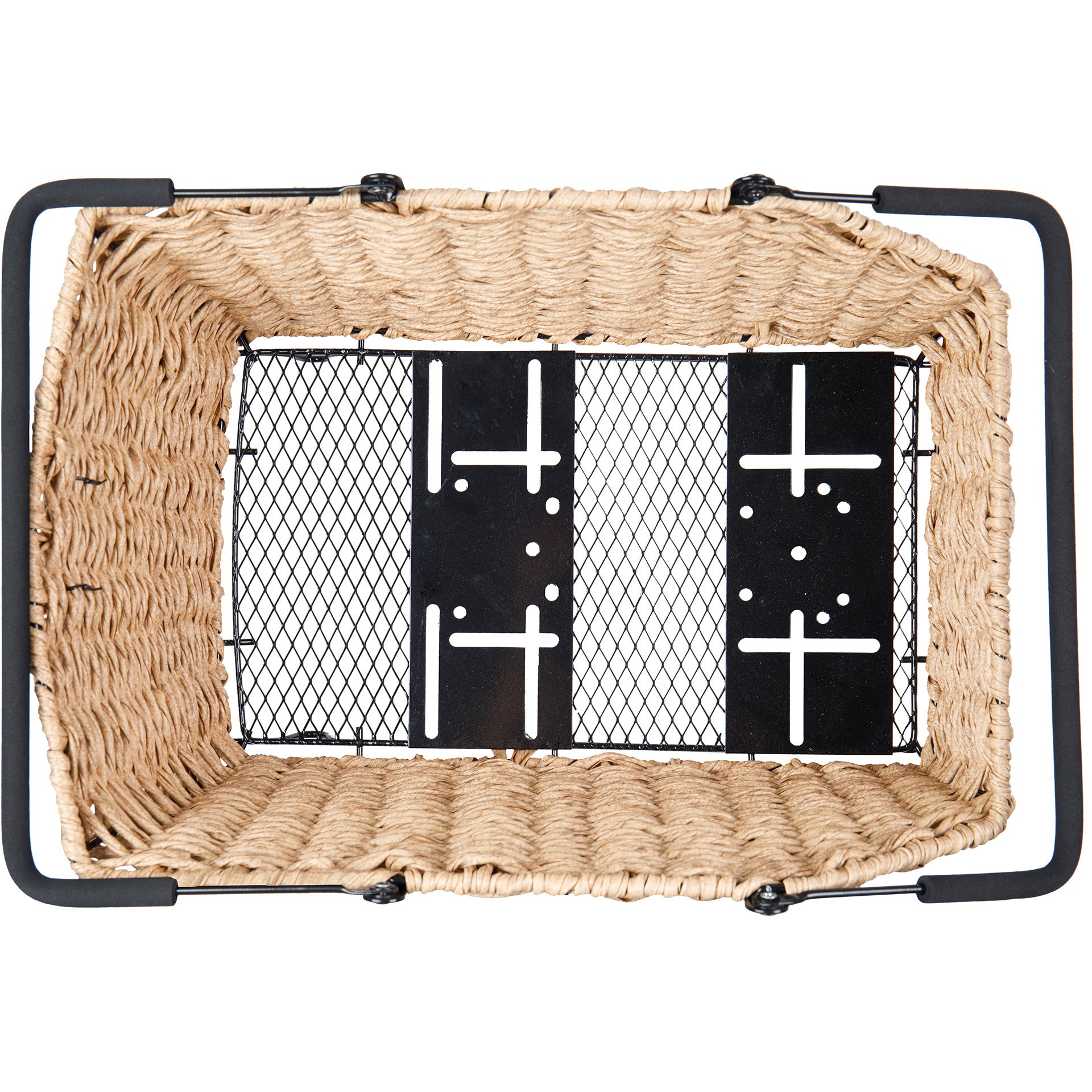 Fahrradkorb Basil Cento Rattanoptik Multisystem 40 x 25 x 12 cm - Seegras
