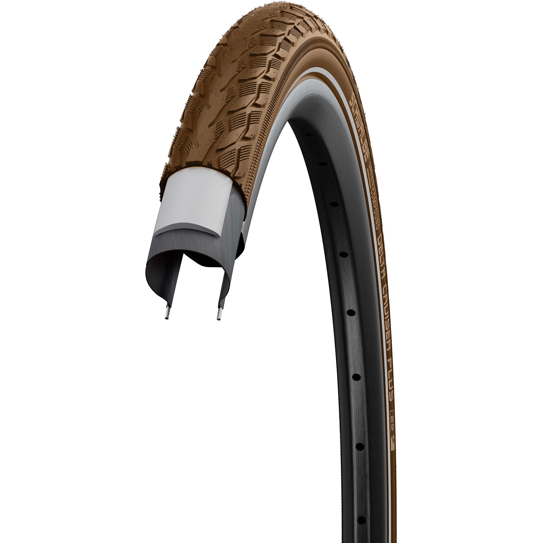 Schwalbe Drahtreifen Delta Cruiser Plus ACT 37-622 +R braun
