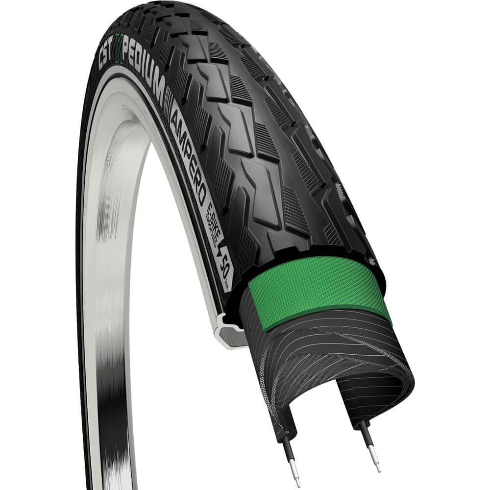 CST xpedium Ampero (2 mm durchstoßfest) schwarz mit Reflektor. 28x1,50, etrto 40-622