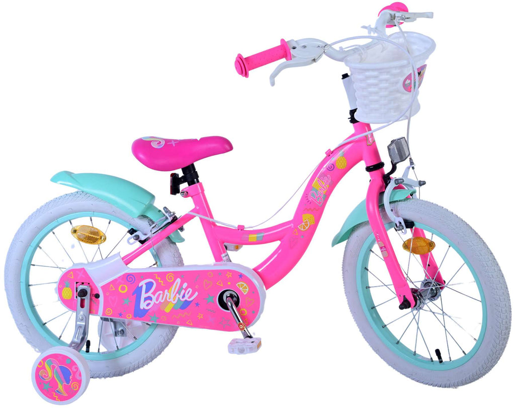 Barbie Kinderfahrrad - Mädchen - 16 Zoll - Rosa - Zwei Handbremsen