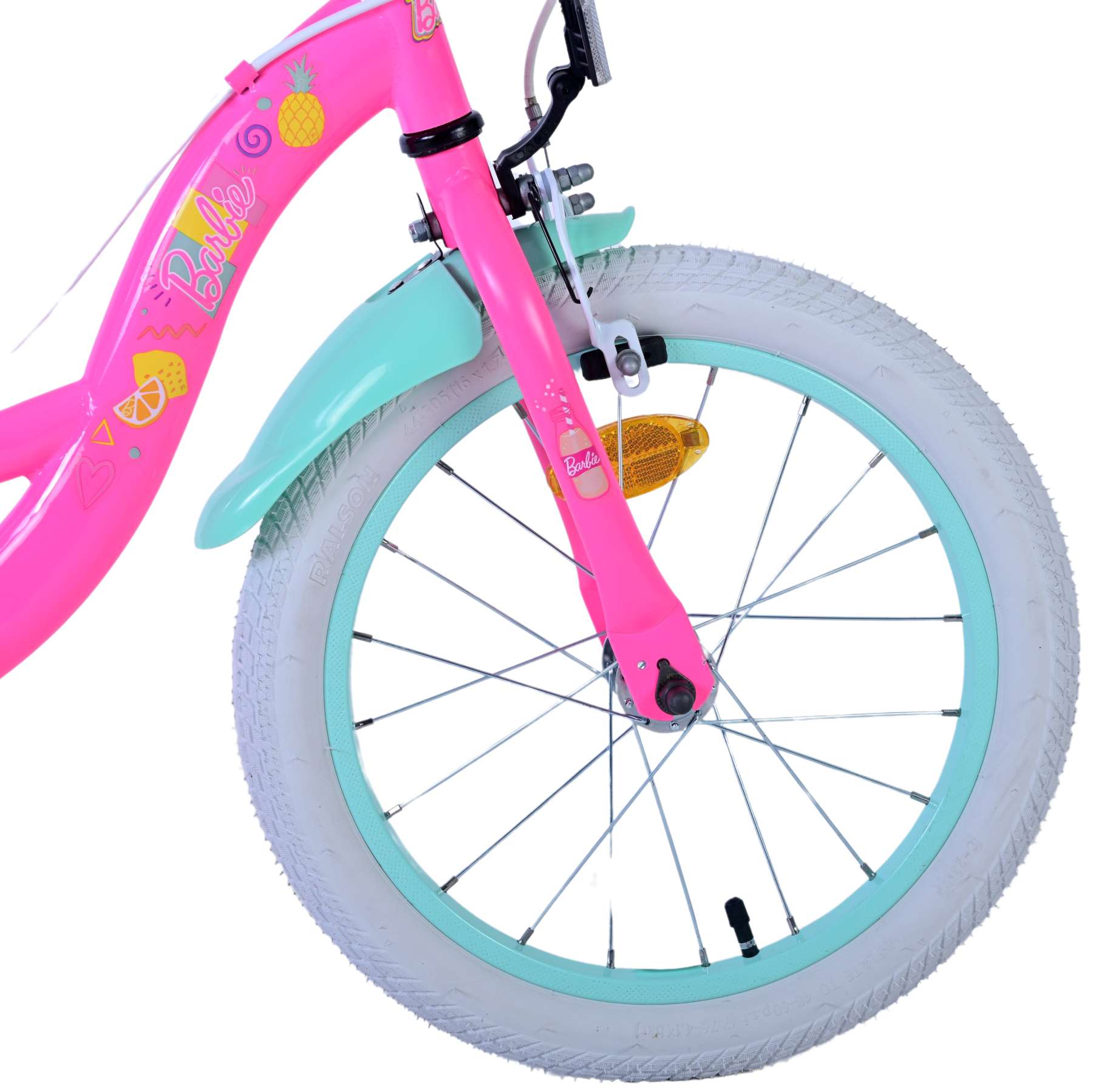 Barbie Kinderfahrrad - Mädchen - 16 Zoll - Rosa - Zwei Handbremsen