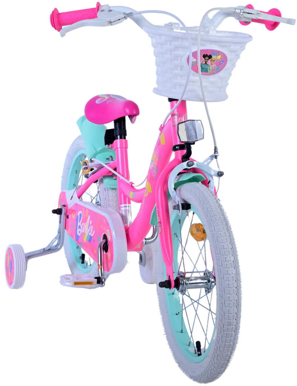 Barbie Kinderfahrrad - Mädchen - 16 Zoll - Rosa - Zwei Handbremsen