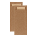 Bestekzakje pochette kraft met naturel servet (600 stuks)