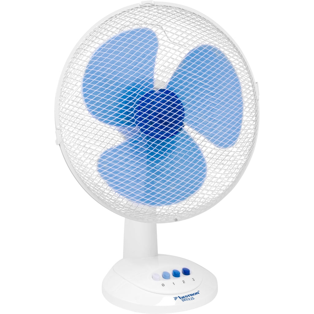 Tischlüfter 35 cm, 3 Positionen, 75 ° Drehung, 40 W, Weiß