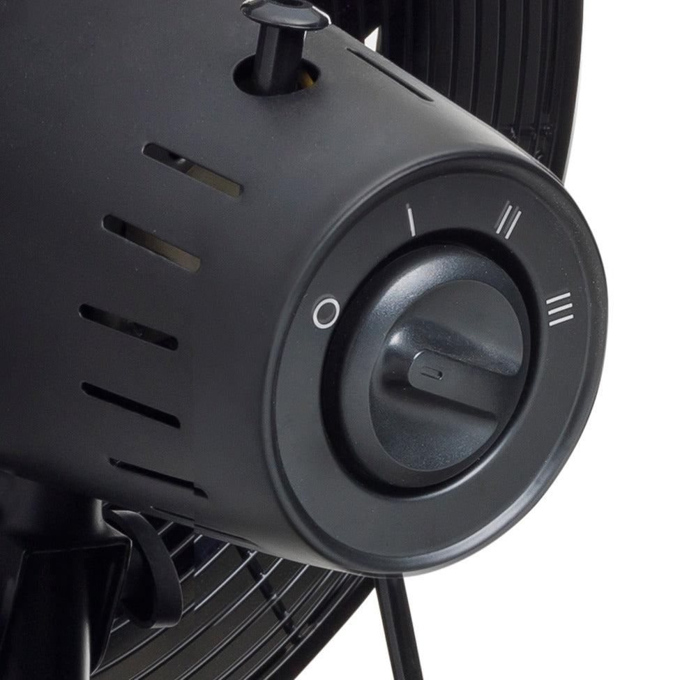 Tischlüfter 35 cm 3 Positionen 80° Drehung 35W Schwarz