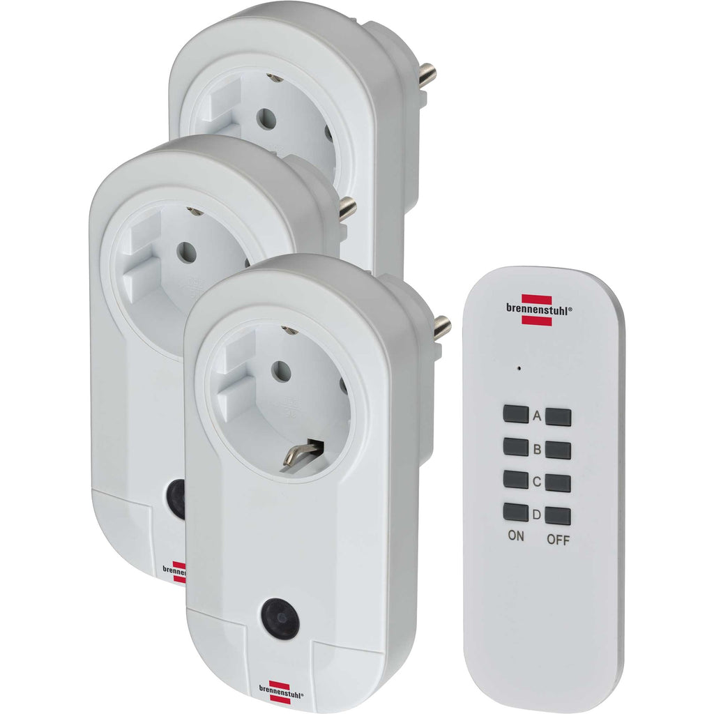 Brennenstuhl comfort-line radiografisch bediende schakelaarset 3x ip20 - 1507040