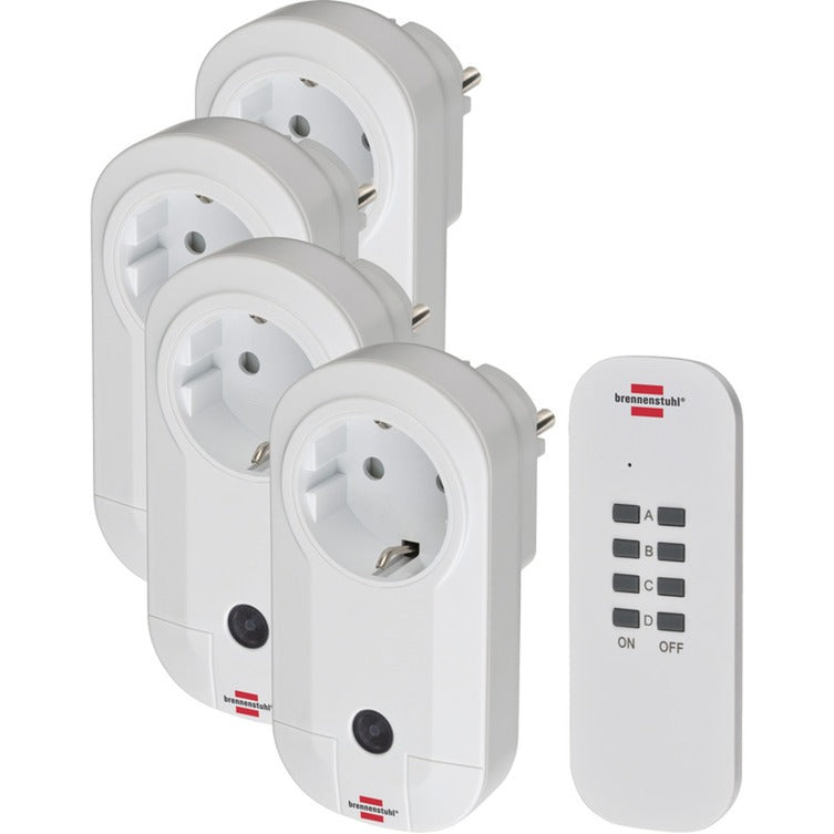 Brennenstuhl comfort-line radiografisch bediende schakelaarset 4x ip20 - 1507050