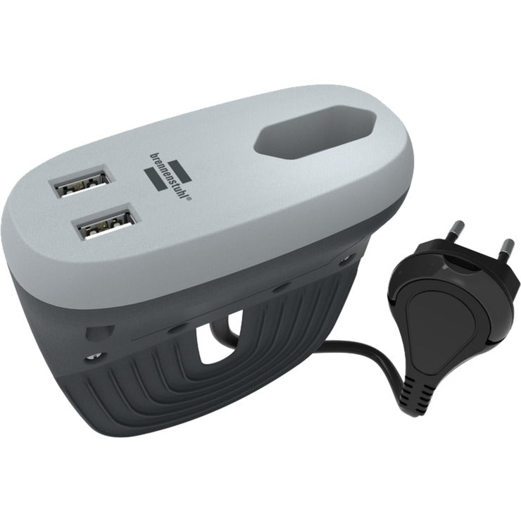 Brennenstuhl brennenstuhl®estilo sofacontactdoos met oplaadfunctie 1xeuro-socket en 2xusb-charger antraciet grijs - 1150290