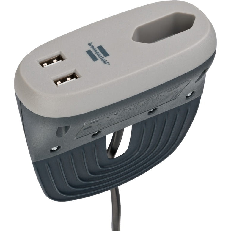Brennenstuhl brennenstuhl®estilo sofacontactdoos met oplaadfunctie 1xeuro-socket en 2xusb-charger antraciet grijs - 1150290
