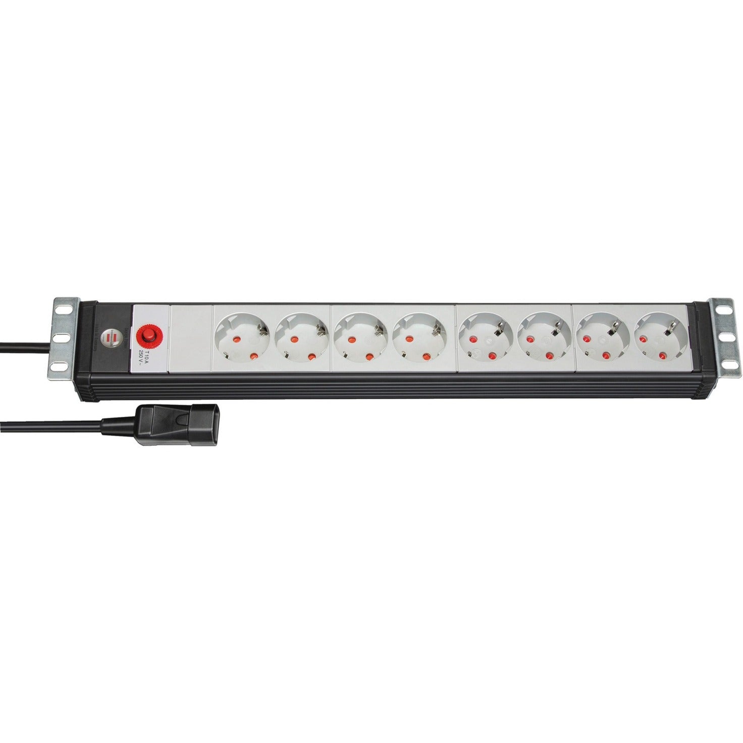Brennenstuhl premium-line 19 stekkerdoos 8-voudig stekkerdoos (zwart lichtgrijs, 3 meter)