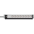 Brennenstuhl premium-line 19-inch stekkerdoos 8-voudig stekkerdoos (zwart lichtgrijs, 3 meter)