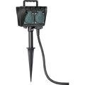Brennenstuhl tuincontactdoos met aardspies 1154450 stekkerdoos (zwart, 10 meter, ip44)
