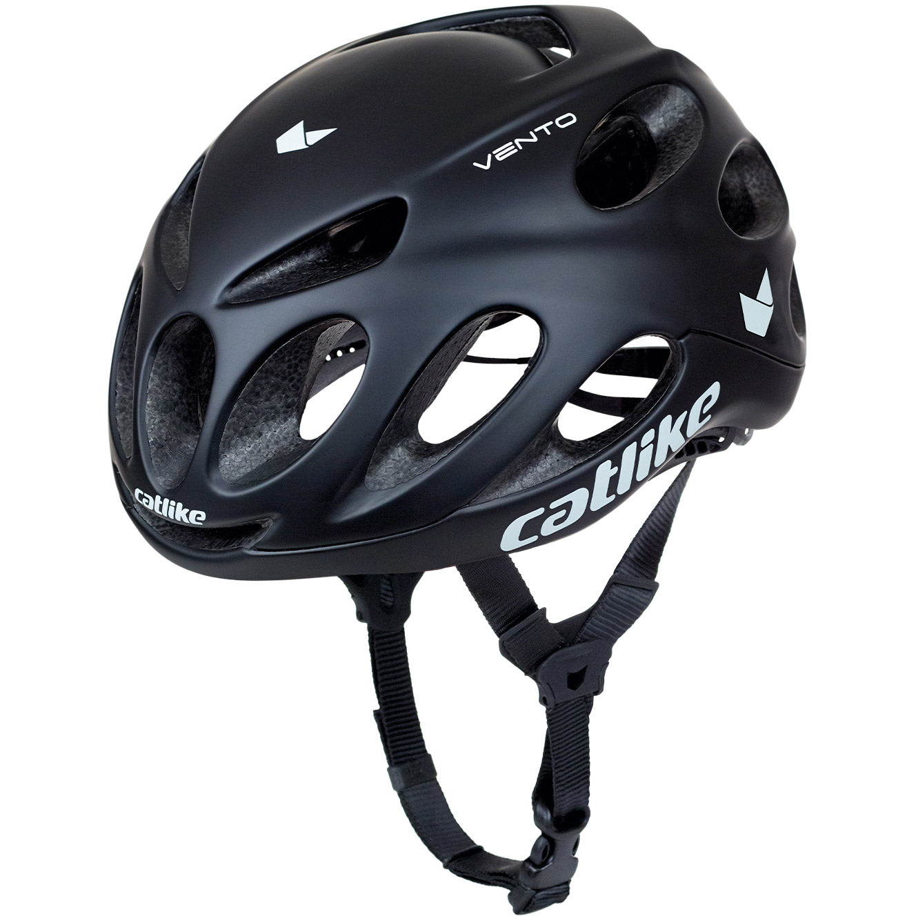 Catlike Rennhelm Vento, Größe L (58-60 cm), mattschwarz.