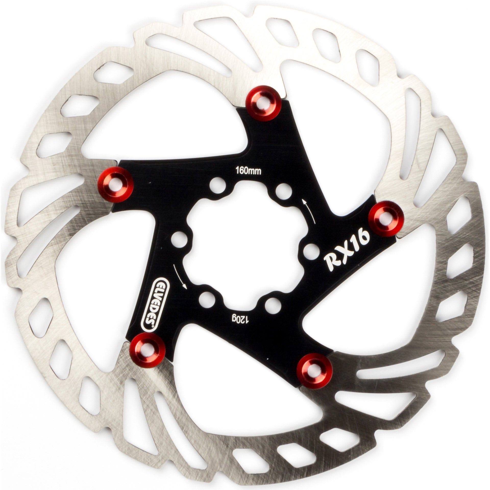 Elvedes RX16 schwimmend gelagerte Bremsscheibe 160 mm 120 g 6 Löcher + Schraube 2015206