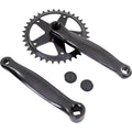 Kurbelgarnitur mit weißem Etikett, 36 Zähne, 1/8 Zoll, 170 mm, JIS-Standard, Aluminium, schwarz
