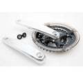Lasco crankset 24 34 42t zilver zwart verdiept -4mm