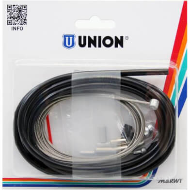 Union kabelset rem 2.25m rvs zwart