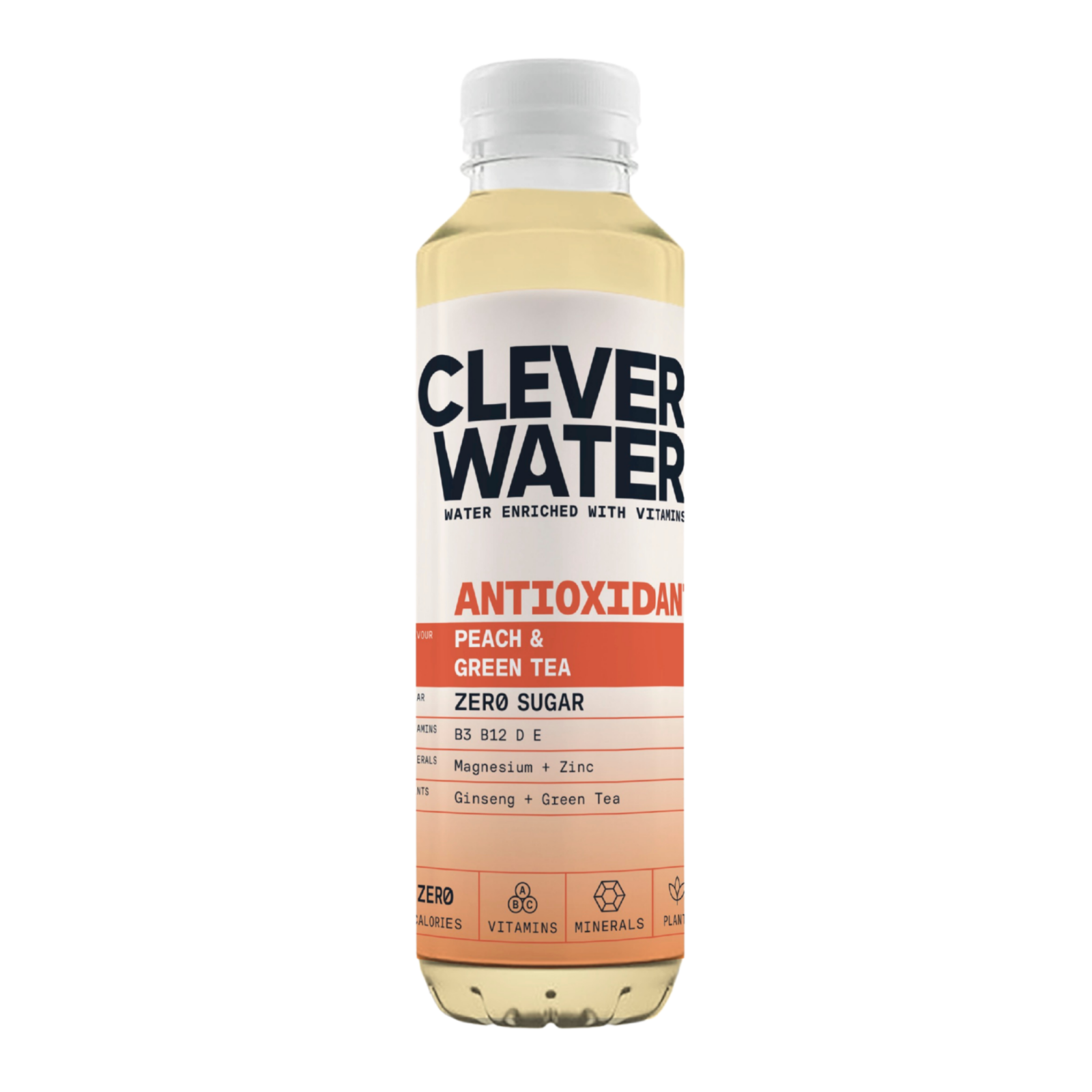 Clever water antioxidant peach green tea (12x 500 ml)