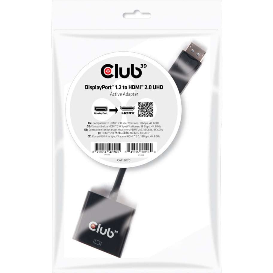 Club 3D DisplayPort 1.2 zu HDMI 2.0 UHD Aktivadapter
