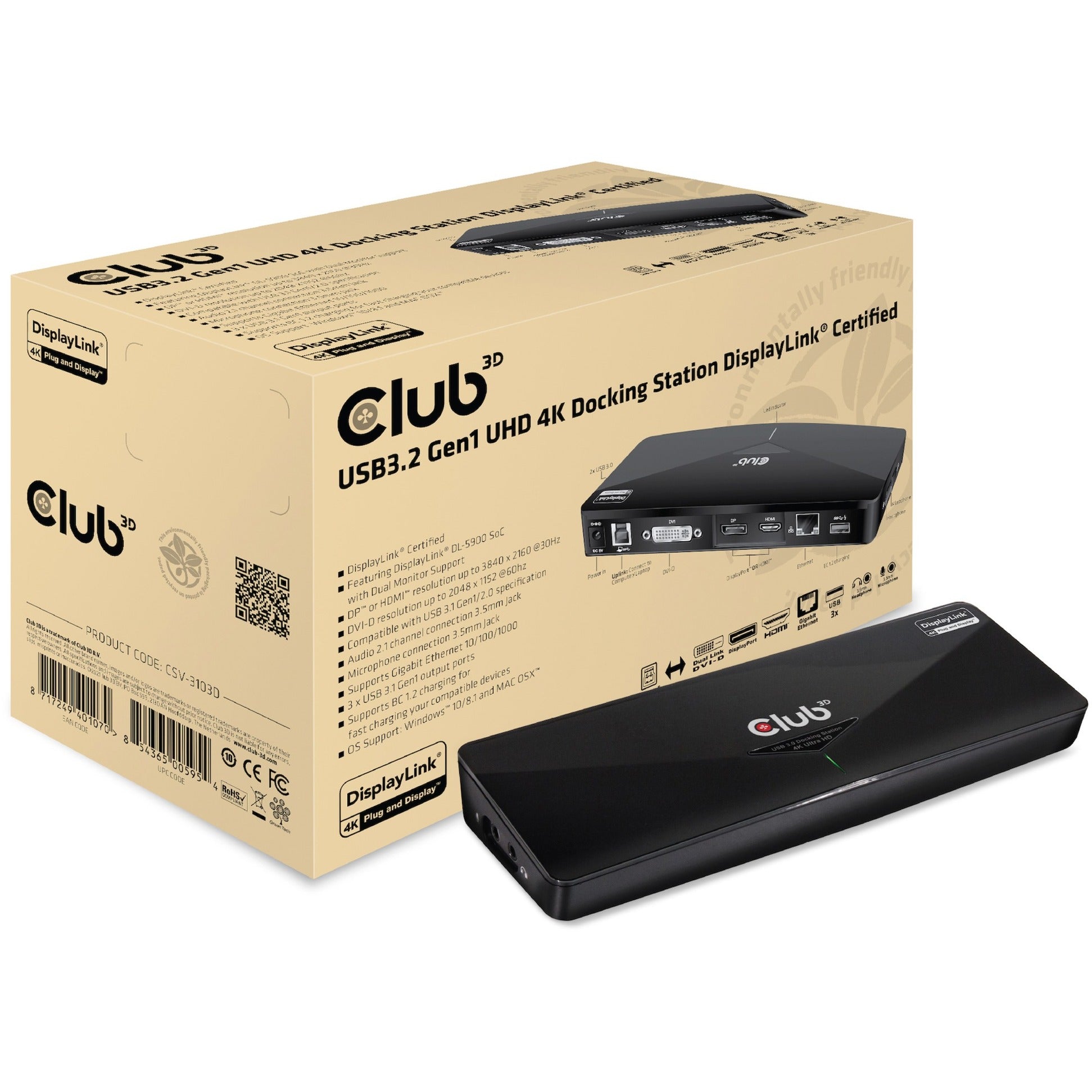 Club 3D USB 3.0 4K Dockingstation