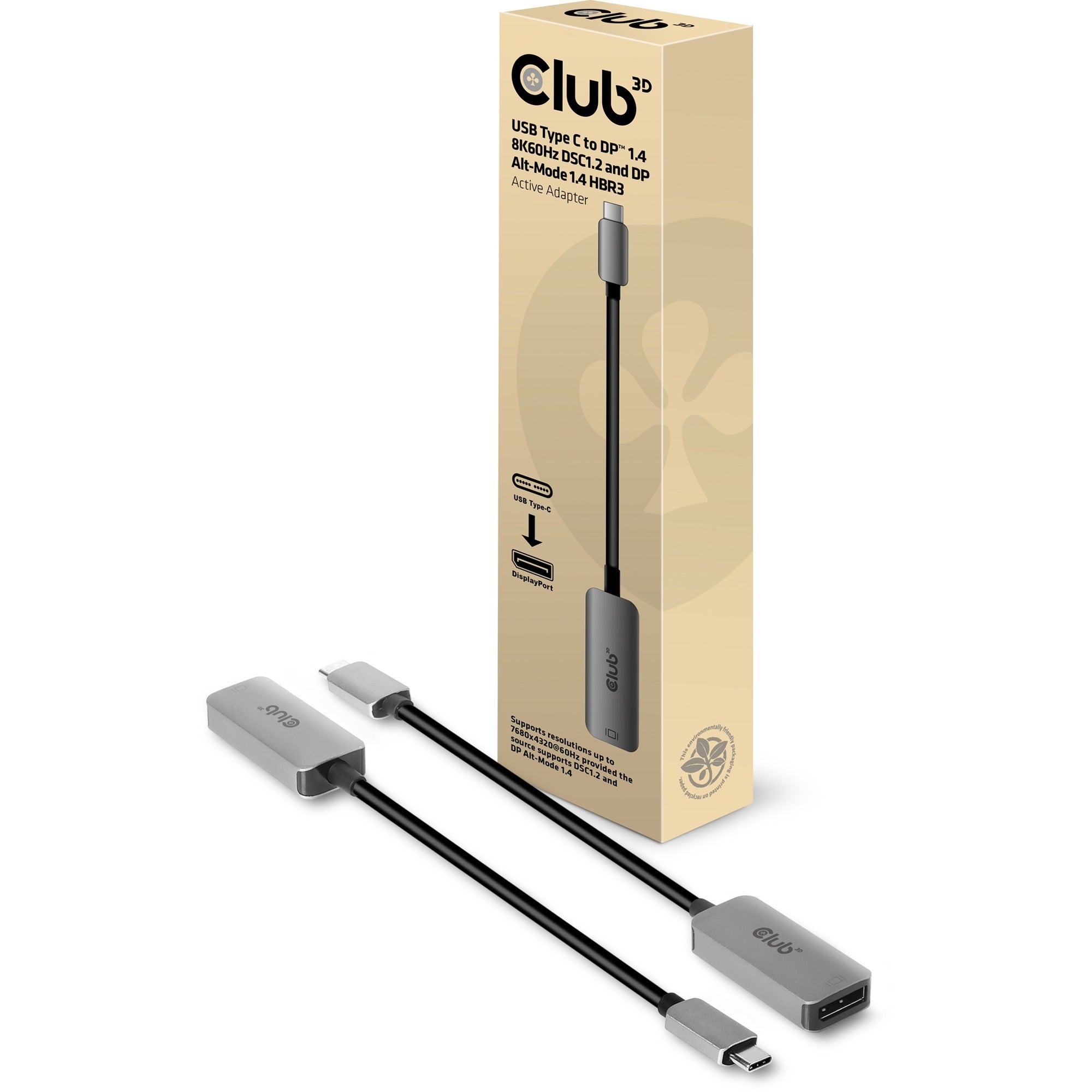 Club 3D USB Typ C DP1.4 Aktivadapter