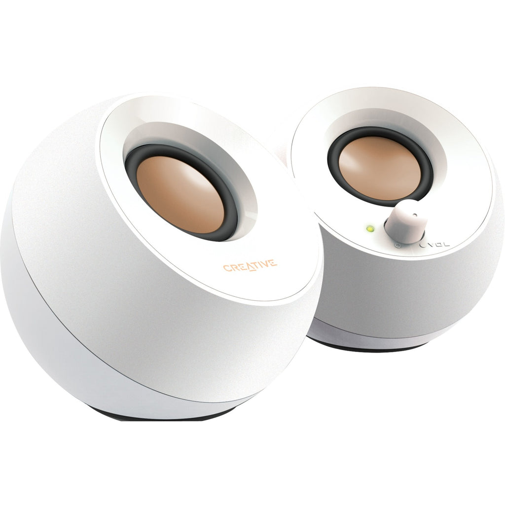 Creative pebble pc-luidspreker (wit, usb)