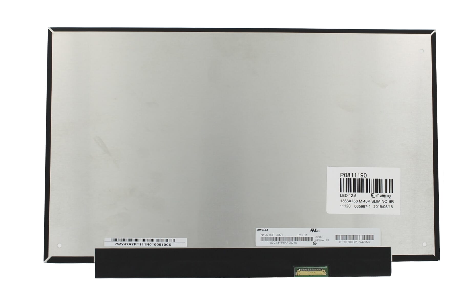 OEM 12,5-Zoll-LCD-Bildschirm 1920x1080 Matt 30pin EDP, IPS