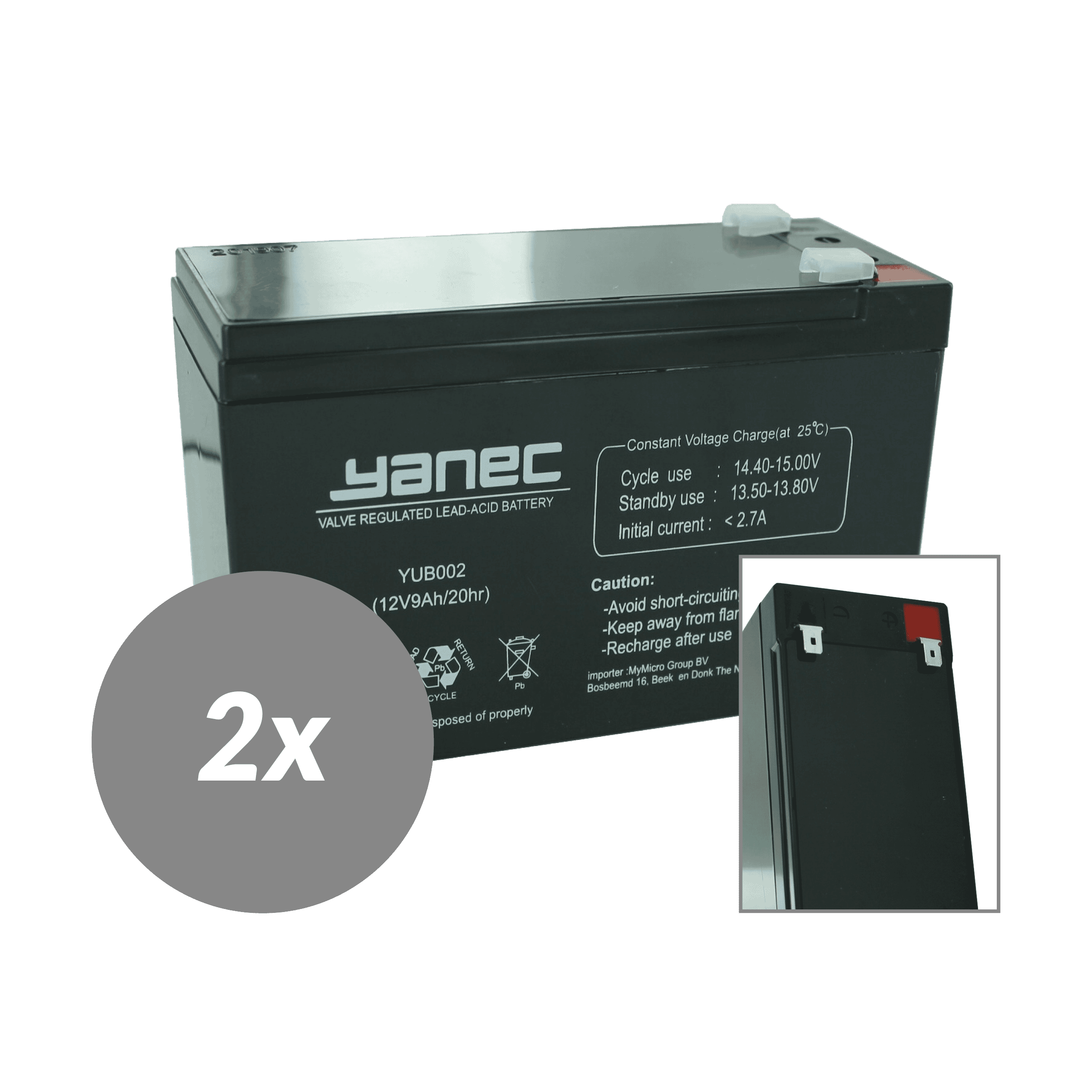Yanec ups batterij vervangingsset rbc131 (excl. kabels)
