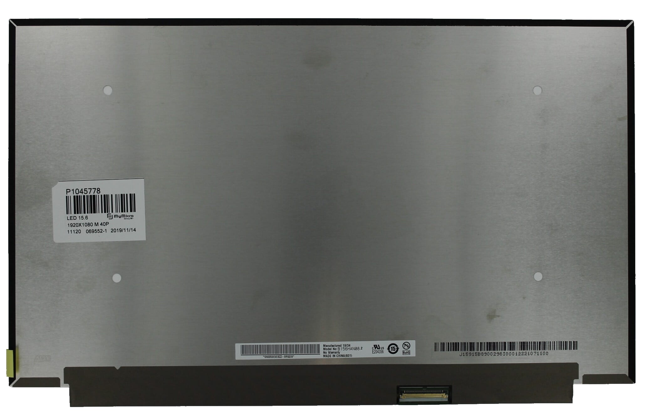 OEM 15,6 Zoll LCD-Bildschirm 1920x1080 Matt 40Pin, IPS, 144Hz