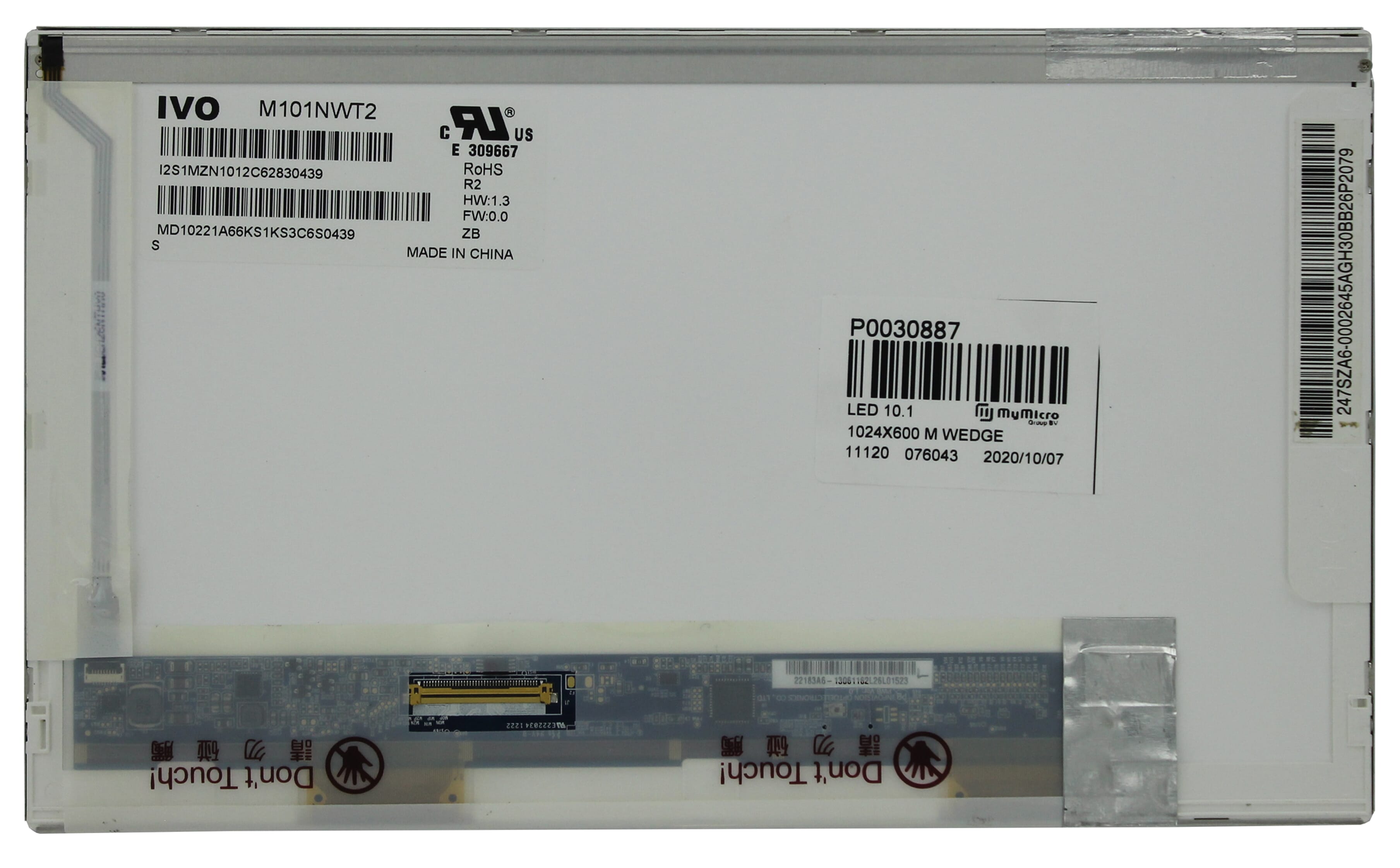 10.1 inch lcd scherm 1024x600 mat 40pin