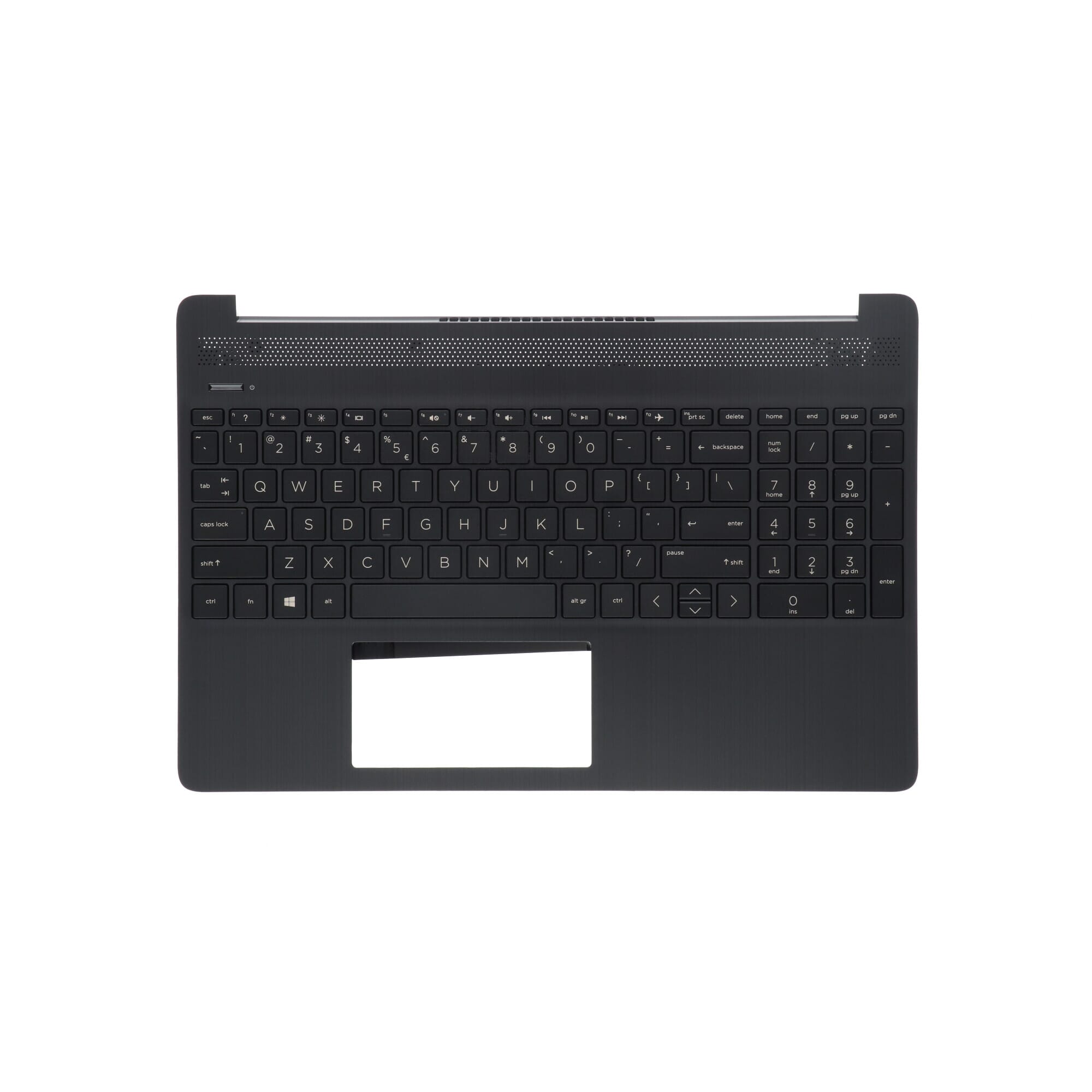 HP Laptop - Tastatur QWERTY US + Top Cover - Grau