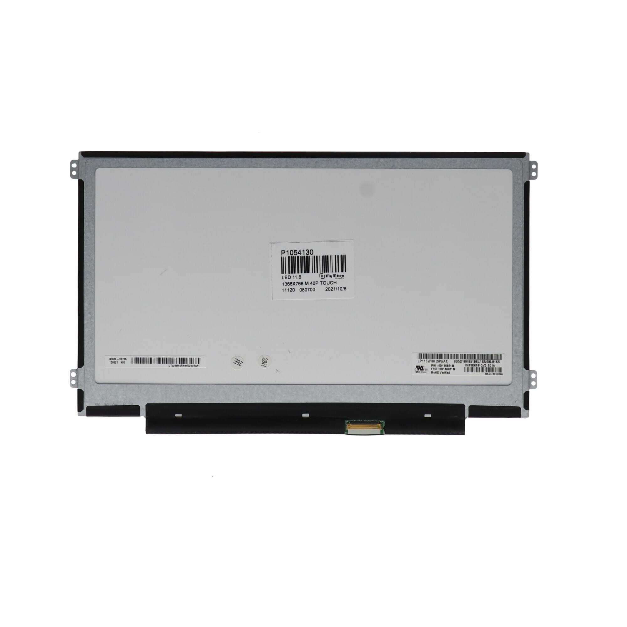 11.6 inch lcd scherm 1366x768 mat 40pin edp 20mm, touch