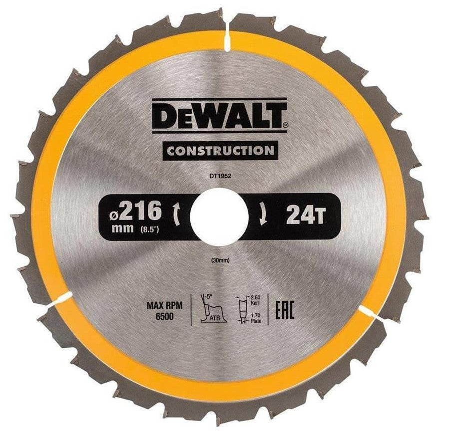 Dewalt rondzaag 216x30mmx40z