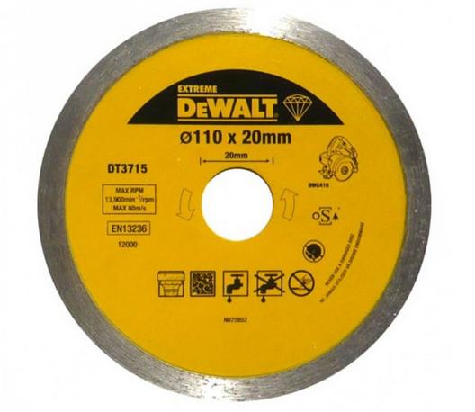 Dewalt volledig diamantschild 110mmx20mm rd dwc410