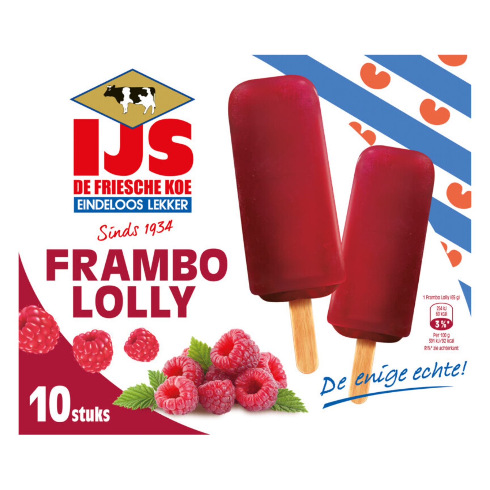 De friesche koe frambololly (10x65 ml)