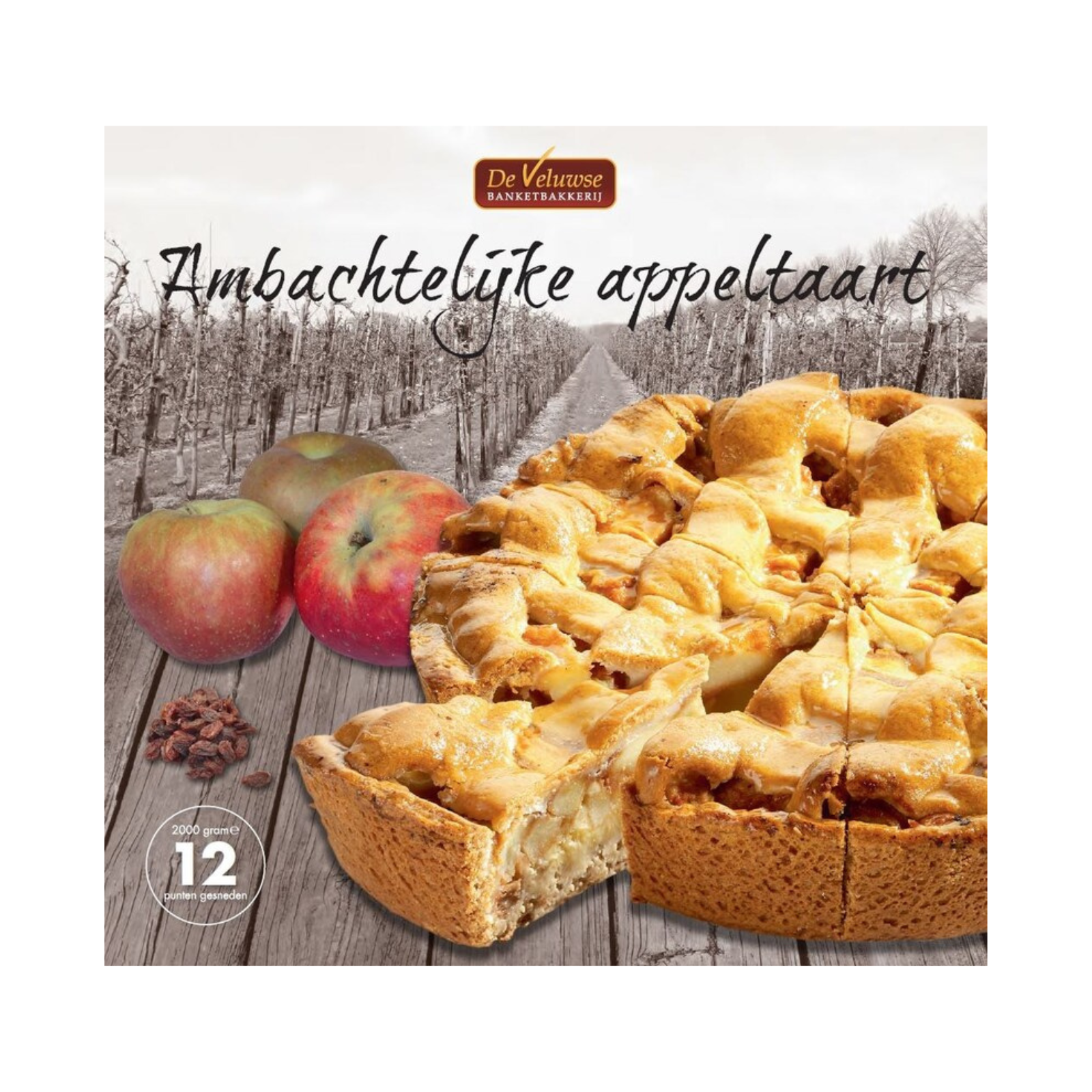 De veluwse banketbakkerij ambachtelijke appeltaart (2 kg)