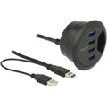 DeLOCK In-Desk Hub 4 Port USB 3.0
