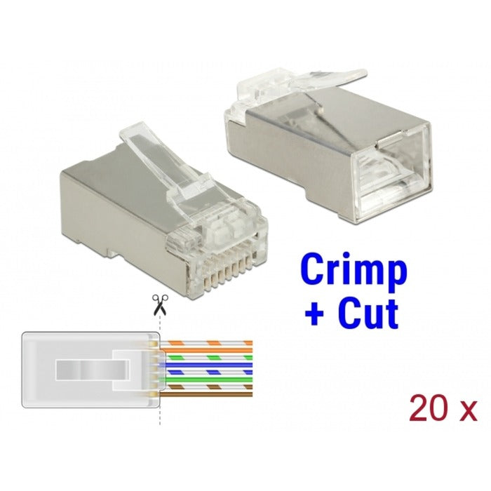 Delock RJ45 Crimp+Cut Stecker Cat.6 STP