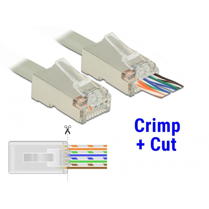 Delock RJ45 Crimp+Cut Stecker Cat.6 STP
