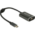 Delock usb-c (male) > mini displayport (female) met pd functie adapter (donkergrijs, 0,2 meter)